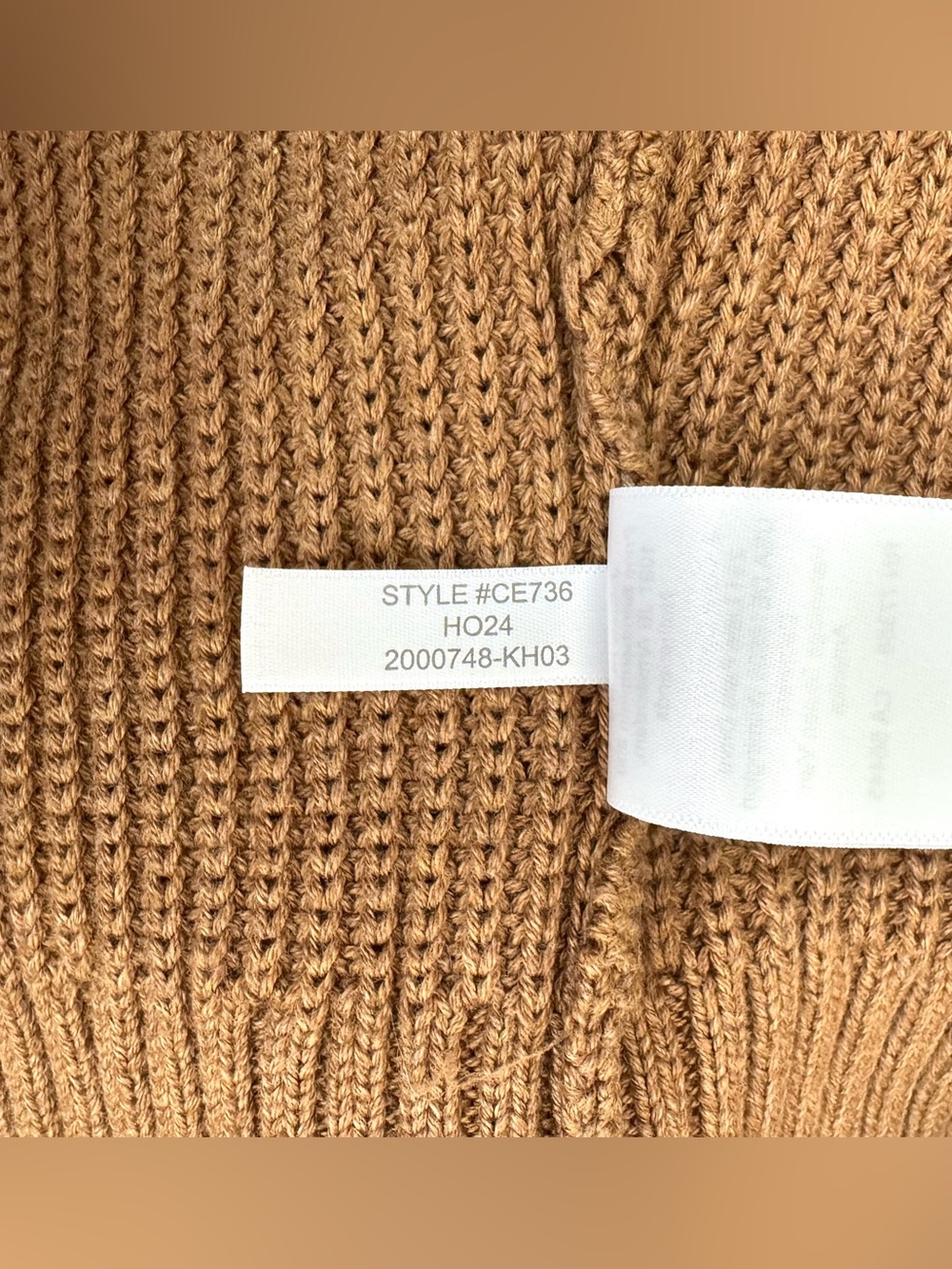 J. Crew Ribbed Cotton Button Collar Sweater Nautical Brown Tan Knit Size XL - Picture 10 of 10